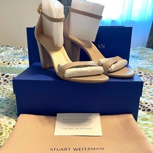 Stuart Weitzman Nearlynude Dolce Smooth Block Heel